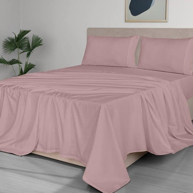 Juego de Sábanas Matrimonial Almaya con Bolsillo Suaves MOD Lavanda