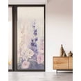 thumbnail image 2 of Window Privacy Film Watercolor Lavender Stained Glass Window Film Decorative Sun Block Window Cover Country Spring Field Leaf Wildflower Window Clings Static Adhesive Sticker for Bathroom 35.4"x78.7", 2 of 7