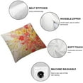 thumbnail image 4 of Nawypu Decorative Square Throw Pillow Covers Begonia Digital Painting Floral Nature Red Bloom Blossom Flora Flower Leaf Design Watercolor Cushion Case for Sofa Bedroom Car 2pcs, 4 of 6
