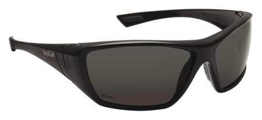 shiny Black plastic frm w/ ambor ploy carbon lense 100%UV400 Wrap around Goggle