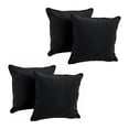 thumbnail image 2 of 18-inch Double-corded Solid Twill Square Throw Pillows with Inserts (Set of 4) 9810-CD-S4-TW-BK, 2 of 2