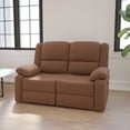thumbnail image 2 of Flash Furniture Harmony Series Chocolate Brown Microfiber Loveseat with Two Built-In Recliners, 2 of 13