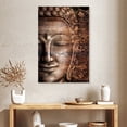 thumbnail image 2 of Elephant Stock Mandala And Buddha Wall Art - Vertical Canvas Wall Art - Living Room Wall Decor - Wellness Canvas - Brown And Gray Decor - 26" x 39", 2 of 8