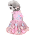 thumbnail image 1 of Flower Lace Dog Dress Cat Princess Suspender Costume Puppy Tutu Floral&Bow Clothes Puppy Embroidery Skirt, 1 of 6