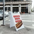 thumbnail image 5 of A-frame Sidewalk Kielbasa Polish Sausage 24" x 36" Double Sided A-Frame Sidewalk Sign, Includes 2 Plastic Inserts | Foldable Portable White Signicade Sandwich Board Signs, 5 of 5