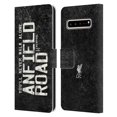thumbnail image 1 of Head Case Designs Officially Licensed Liverpool Football Club Liver Bird Ynwa Anfiled Road Black Leather Book Wallet Case Cover Compatible with Samsung Samsung Galaxy S10 5G, 1 of 1