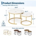 thumbnail image 2 of Ensemble de 2 Tables Basses Rondes Gigognes, Table Basse Ronde pour Salon, Tables Gigognes Gain de Place, 2 of 6