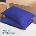 thumbnail image 4 of 500 Thread Count Egyptian Cotton Pillowcases, 2-Pack –Pillow Covers for Ultimate Comfort – Elegant Design Envelope Closure, King Size (20" x 40") Royal Blue Stripe, 4 of 4