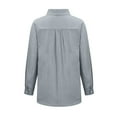 thumbnail image 5 of ATOYSOY Women's Turn Down Collar Shirts Fall Plus Size Classic Tops Solid Color Cardigans Trendy Workout Casual Button Down Long Sleeve Pullovers Relaxed Gray XXXXXL, 5 of 5
