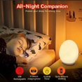 thumbnail image 4 of Œuf s pour enfants bébé Lampe tactile lampe de chevet enfant lampe bureau enfantun pour bébé Lampe de chevet fille Cadeau de Noël/Présent - Moyenne veilleuse oeuf, 4 of 5