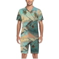 thumbnail image 5 of joogoo Men's Pajama Set Boat in Side V-Neck Pj Shorts Set 2 Piece Loungewear Sleepwear XL, 5 of 7