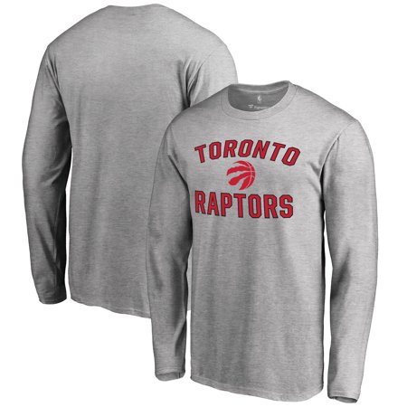 Men's Ash Toronto Raptors Victory Arch Long Sleeve T-Shirt