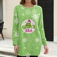 thumbnail image 6 of CharmCyan Women's Round Neck Casual Long Sleeve Plush Dresses Green L S, 6 of 6