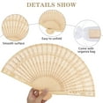 thumbnail image 3 of Wooden Folding Hand Fans - Wedding Fans, Party Favors Bridal Shower Wedding Favors for Guests/60 PCS, 3 of 6