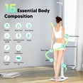 thumbnail image 4 of Báscula médica digital Arboleaf, compatible con FSA y HSA, ultrasónica, para altura y peso, analizador inteligente de composición corporal para gimnasio y hogar, 5-220 kg, 1,93 m, medición de grasa co, 4 of 5