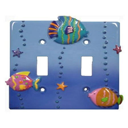 - Fish Playground Decorative Switchplate Double toggle switch plate cover