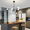 thumbnail image 6 of Deyidn 6-Light Sputnik Chandelier with Adjustable Height, Modern Black Ceiling Light Fixture for Dining Room Kitchen Island, 6 of 7
