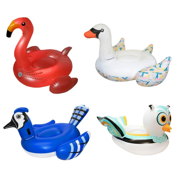 Swimline Giant Inflatable Flamingo, Swan, Jay, Owl Bird Pool Float Raft ...