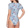 thumbnail image 4 of Naloa Animal Women's Short-Sleeved Onesie, One-Piece Swimsuit for Parties, dates, clubs - XX-Large, 4 of 9