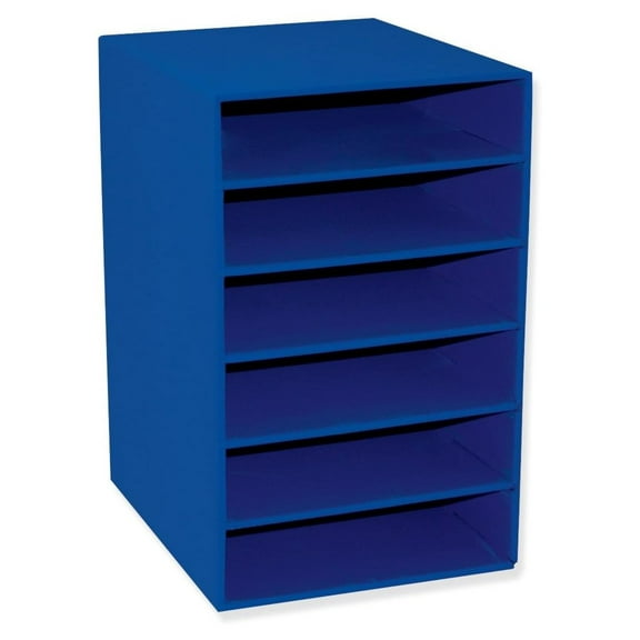 Classroom Keepers 6-Shelf Organizer, Blue, 17-3/4"H x 12"W x 13-1/2"D, 1