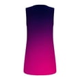 thumbnail image 4 of Tittly Tank Tops Vest for Women Summer Vest Loose Pleated Square Neck Sleeveless Top Curved Hem Loose Large Size Women's Top Womens Tops Vest Tops for Women Hot Pink L, 4 of 5