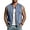 Blue, variant on Short Army Green Fleece Jackets for Men Sleeveless Zip Mock Neck Western Style Refined Mid-Weight Windbreaker Jackets Soft Retro Vintage,S