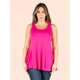 thumbnail image 4 of Plus Size Scoop Neck Sleeveless Tunic Tank Top, 4 of 11