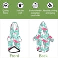 thumbnail image 6 of Fotbe Flamingo Print Small Dog Sweater Hoodies Pet Grey Hooded Soft Fleece Sweatshirts with Pocket Fall Winter Puppy Cat Sweaters Warm Clothes-Large, 6 of 7