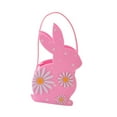 thumbnail image 4 of Bolsas de de Pascua suministros de tarjetas de cesta de conejo de Pascua bolso de regalo para favores de recolección de familia Decoración de Rosa, 4 of 8