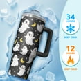thumbnail image 4 of Halloween Tumbler 30 oz with Handle and Straw Skeleton Ghost Candy Tumbler Halloween Gifts for Women Insulated Mug, 4 of 5