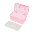 thumbnail image 6 of Clear Plastic Art Storage Box Watercolor Oil Painting Supplies Multipurpose Case Portable for Artists Students, 6 of 8