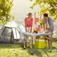 thumbnail image 6 of Square Camping Table, Portable Outdoor Table with Adjustable Height, Lightweight MDF, and Carry Handle for Camping & Picnics (60CM), 6 of 7