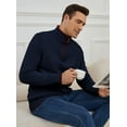 thumbnail image 3 of Pullover Sweaters for Men Quarter-Zip Long Sleeve Solid Casual Knit, 3 of 9
