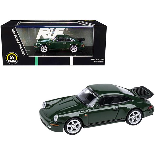 Diecast Dropshipper PA-55295 1-64 Scale 1987 RUF CTR Irish Diecast Model Car, Green