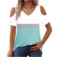 thumbnail image 2 of Zpanxa Womens Summer Tops, Women's Loose Fit Casual T-Shirt Short Sleeve Round Neck Blouse Comfortable Breathable Summer Top for Everyday Wear, 2 of 8