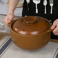 thumbnail image 4 of Ceramic Cooking Pot Casserole Pot Chinese Earthenware Clay Pot with Lid Handle Cooking Casserole Oven for Home Kitchen Cookware, 4 of 5