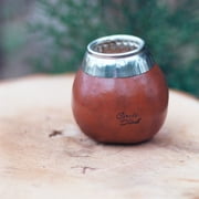 Sabi Cup Yerba Mocha Mate Kit - Stainless Steel Bombilla Filter and Wooden Mate Shaper Tools Included