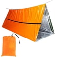 thumbnail image 3 of Naranja reutilizable bolsa de dormir de emergencia impermeable térmica supervivencia camping viaje tienda, 3 of 5
