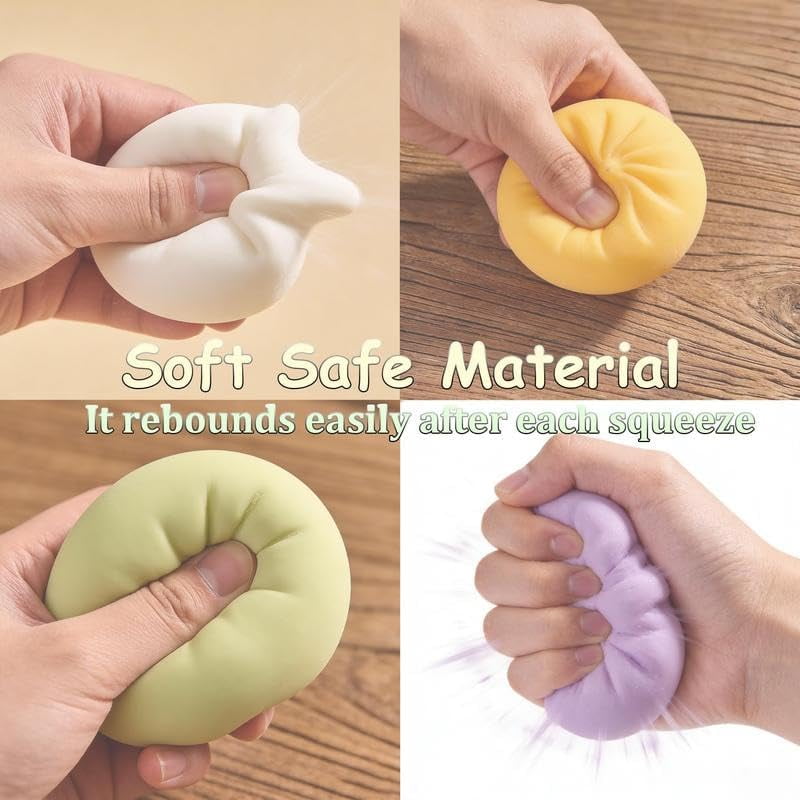 Giant Glitter Dumpling, Giant Dumpling Squishy, Mega Rainbow Dumplings, Cute Anxiety Relief Fidget Dumpling, Soft Squeeze Decompression Dough for Adults