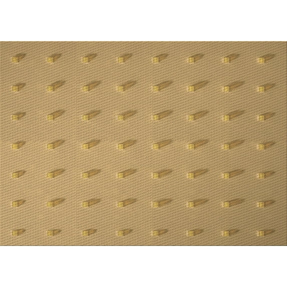 Ahgly Company Machine Washable Indoor Rectangle Transitional Orange Area Rugs, 7' x 10'