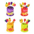 thumbnail image 3 of YAOMOBB Ensemble de Fourchettes à Gâteaux et Fruits avec Support de Rangement en Acier Inoxydable de Qualité Alimentaire en Forme de Fraise, 3 of 6