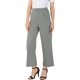 thumbnail image 2 of Allegra K Pantalones De Oficina A Cuadros De Pata De Gallo Pierna Anchacintura Alta Pantalón Tobillero Corto Para Mujer Gris XS, 2 of 6