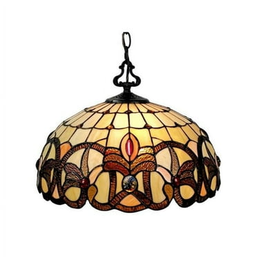 Amora Lighting  16 in. Wide Tiffany Style Hanging Lamp