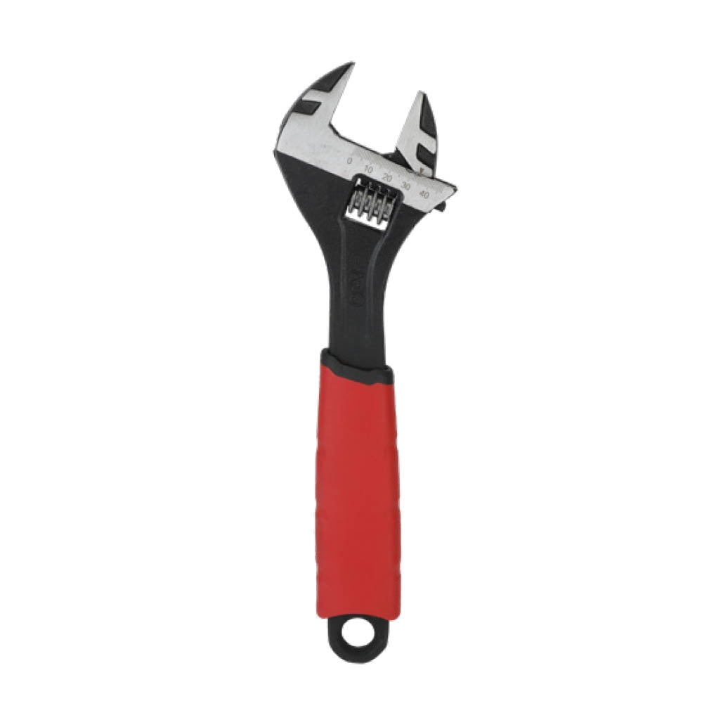Hyper Tough 12-inch Wide Jaw Adjustable Wrench, Dual Material Comfort Grips