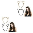 thumbnail image 1 of maskred 2pcs/set Stylish And Serviceable Leopard Kitty Hair Hoops For Daily Cute And Stylish Hoops For Girls 2Set, 1 of 6