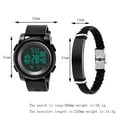 thumbnail image 7 of UDIYO 2Pcs Men Sports Waterproof Electronic Digital Luminous Wrist Watch + Bracelet, 7 of 7