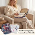 thumbnail image 4 of ZUXONGSY Cardinal Cherry Blossom Print Large Bible Bag for Women, Quilted Bible Carrying Case with Handles, Organizer Pocket for Pens & Accessories, Perfect ChuZU & Study Tote, 4 of 7