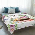 thumbnail image 4 of Spring Easter Blanket Soft Cozy Warm Twin Blanket for Bed, Plush Fuzzy Flannel Fleece Blankets for Sofa, Colorful Eggs Daisy Flowers Basket Butterfly Throw Blankets for Couch Gifts, 60"x80", 4 of 9