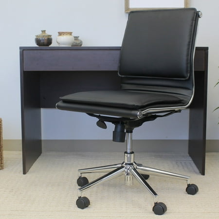 UPC: 0751118045604 | Boss Office Products B2220084 Elegant LeatherPlus Design Task Chair – Black