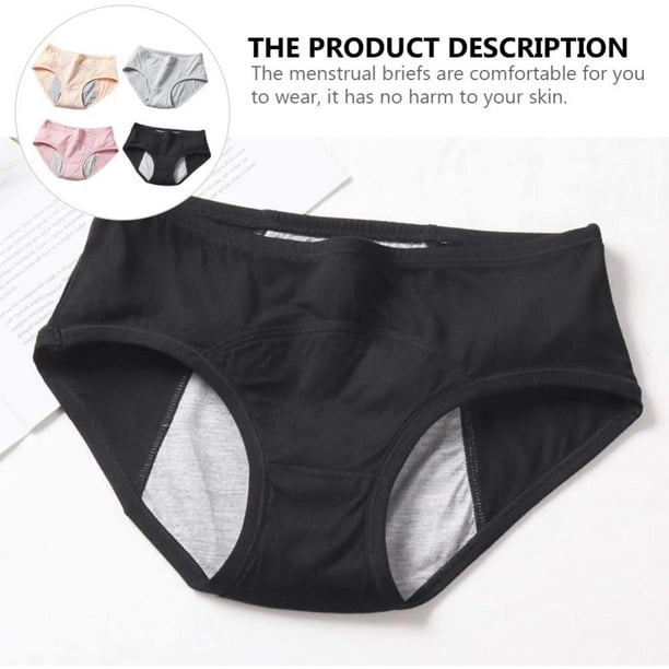 4pcs Women Period Underwear Menstrual Pants Leakproof Panties Menstrual  Briefs Underwear L